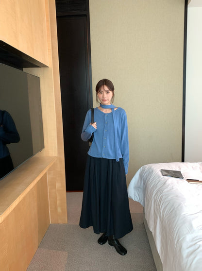 // lyocell壓褶遮肉休閒感SK