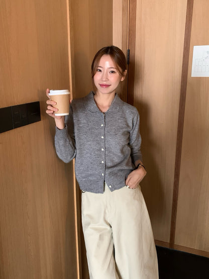 // 可愛圓邊翻領心心鈕扣開胸NT