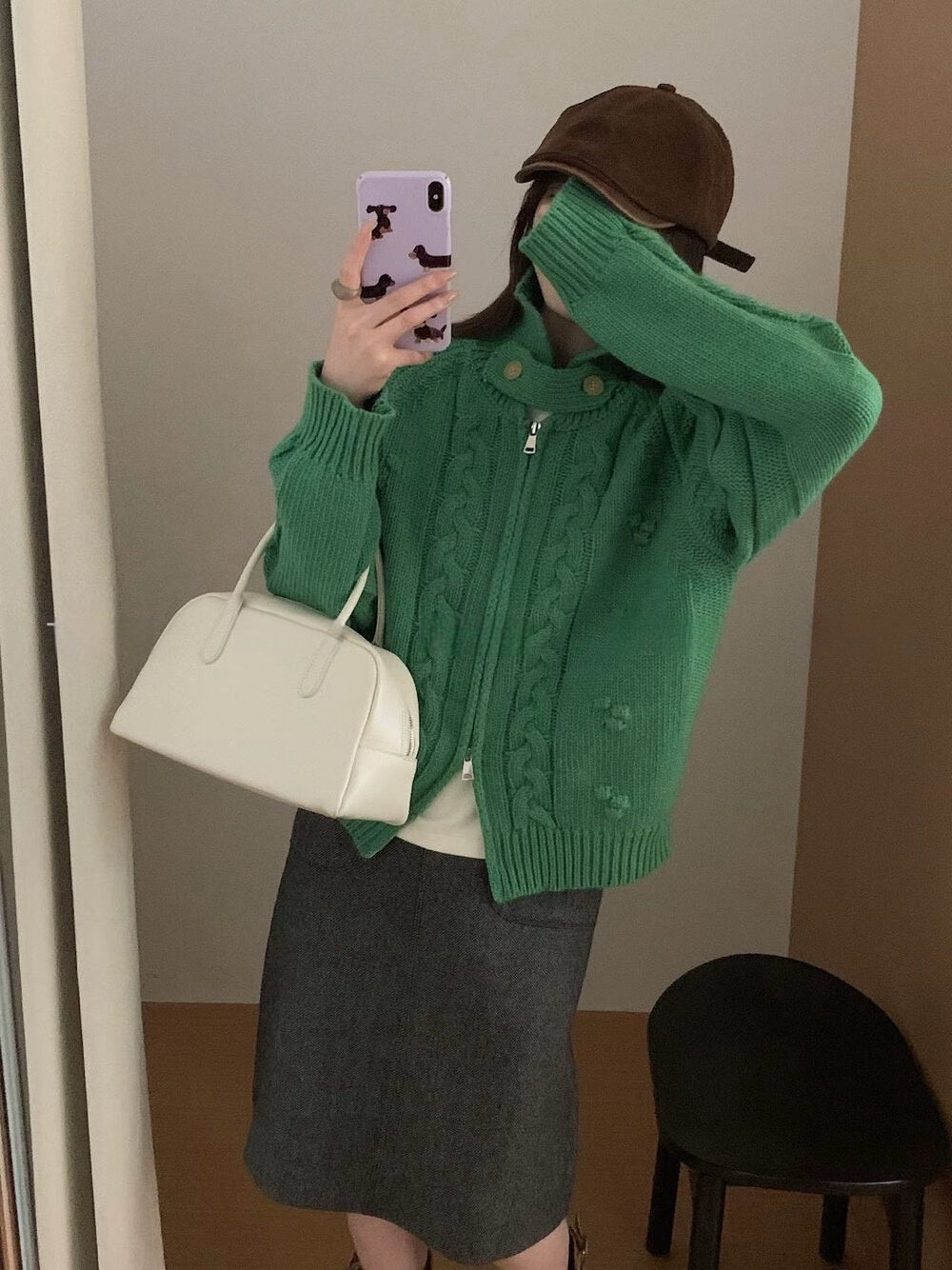 // 可立領麻花上下拉鍊CD