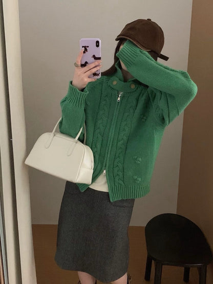 // 可立領麻花上下拉鍊CD