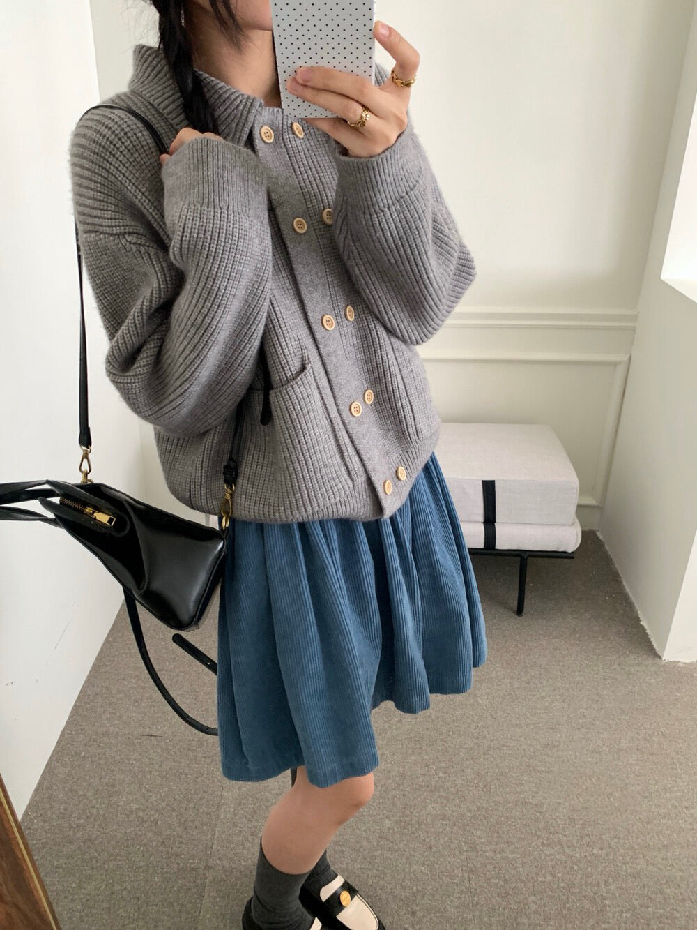 // 慵懶感雙排扣口袋翻領CD