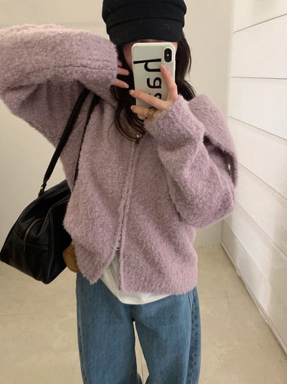 // 10%羊毛圈圈絨大翻領CD