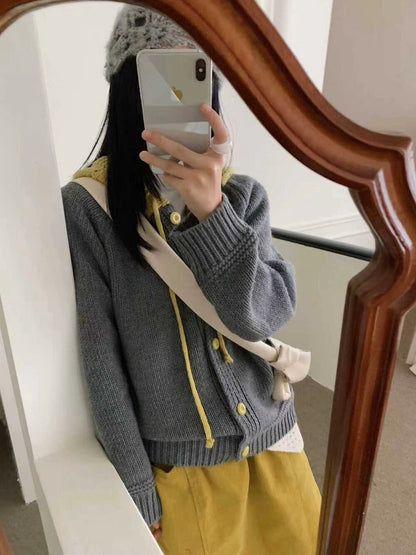 // 拼接撞色鈎花針織帽CD