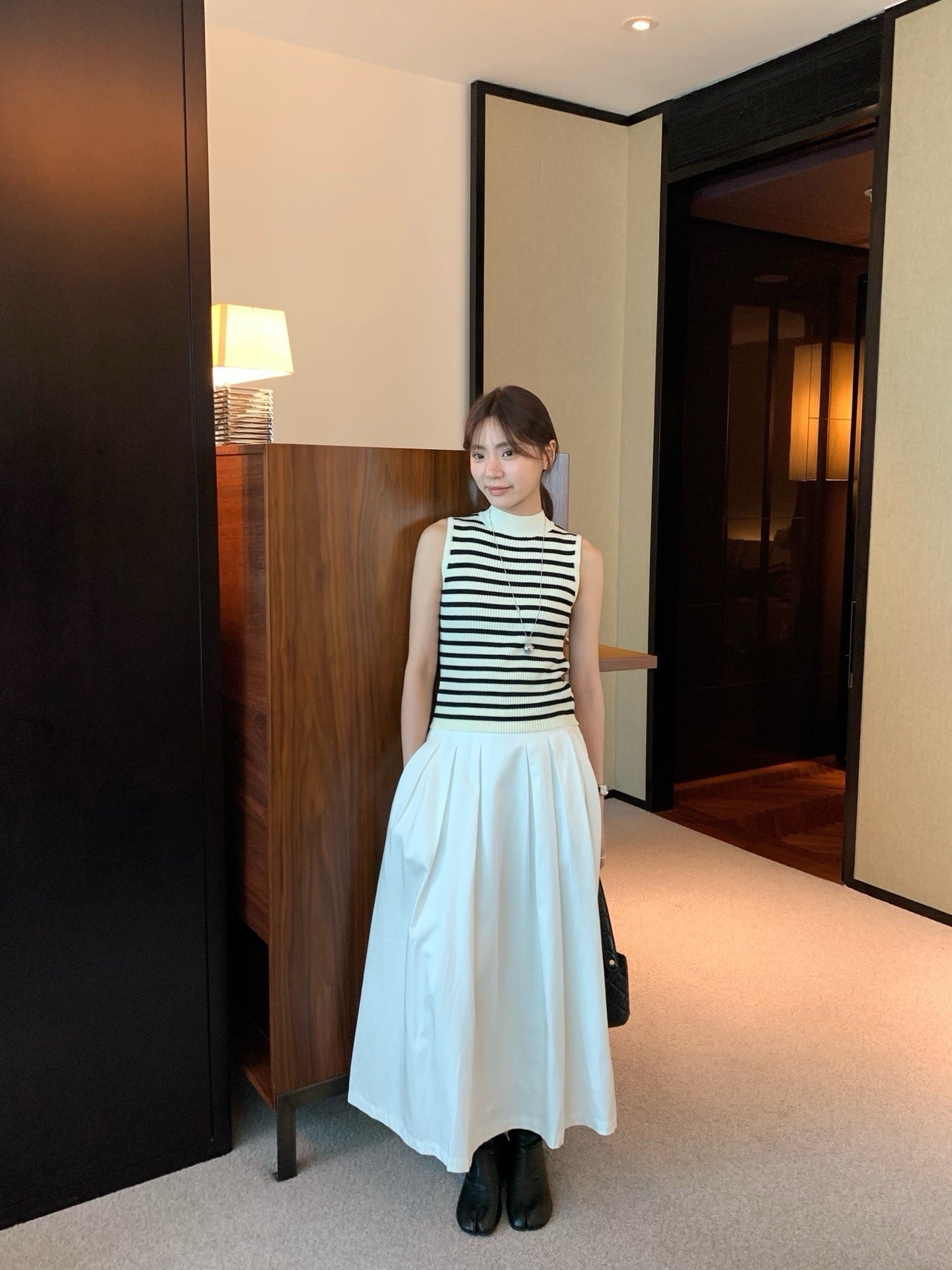 // lyocell壓褶遮肉休閒感SK