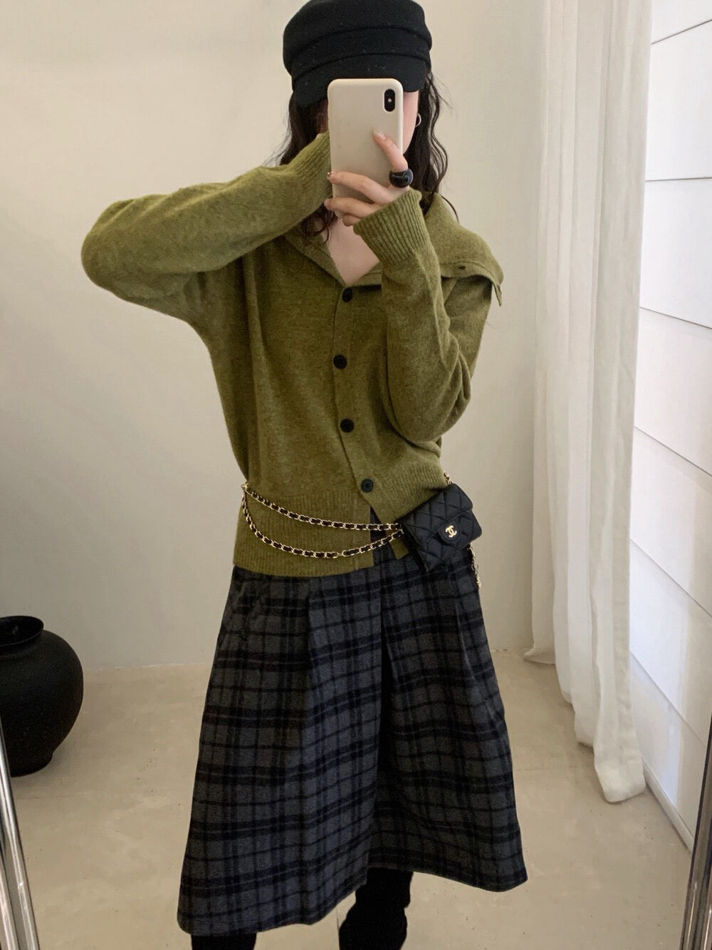 // 100%wool大翻領可立領開胸CD