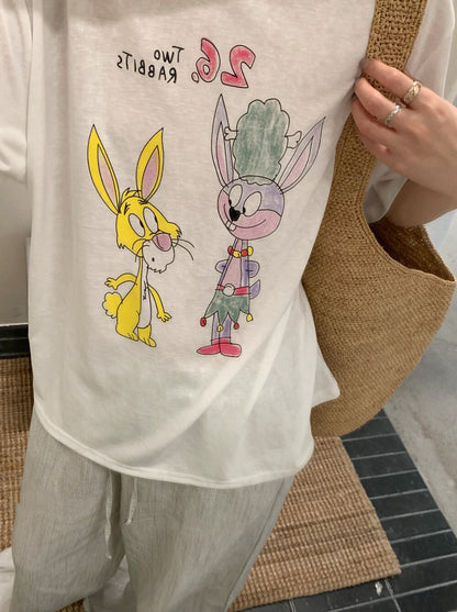 // 可愛卡通印花短袖TEE