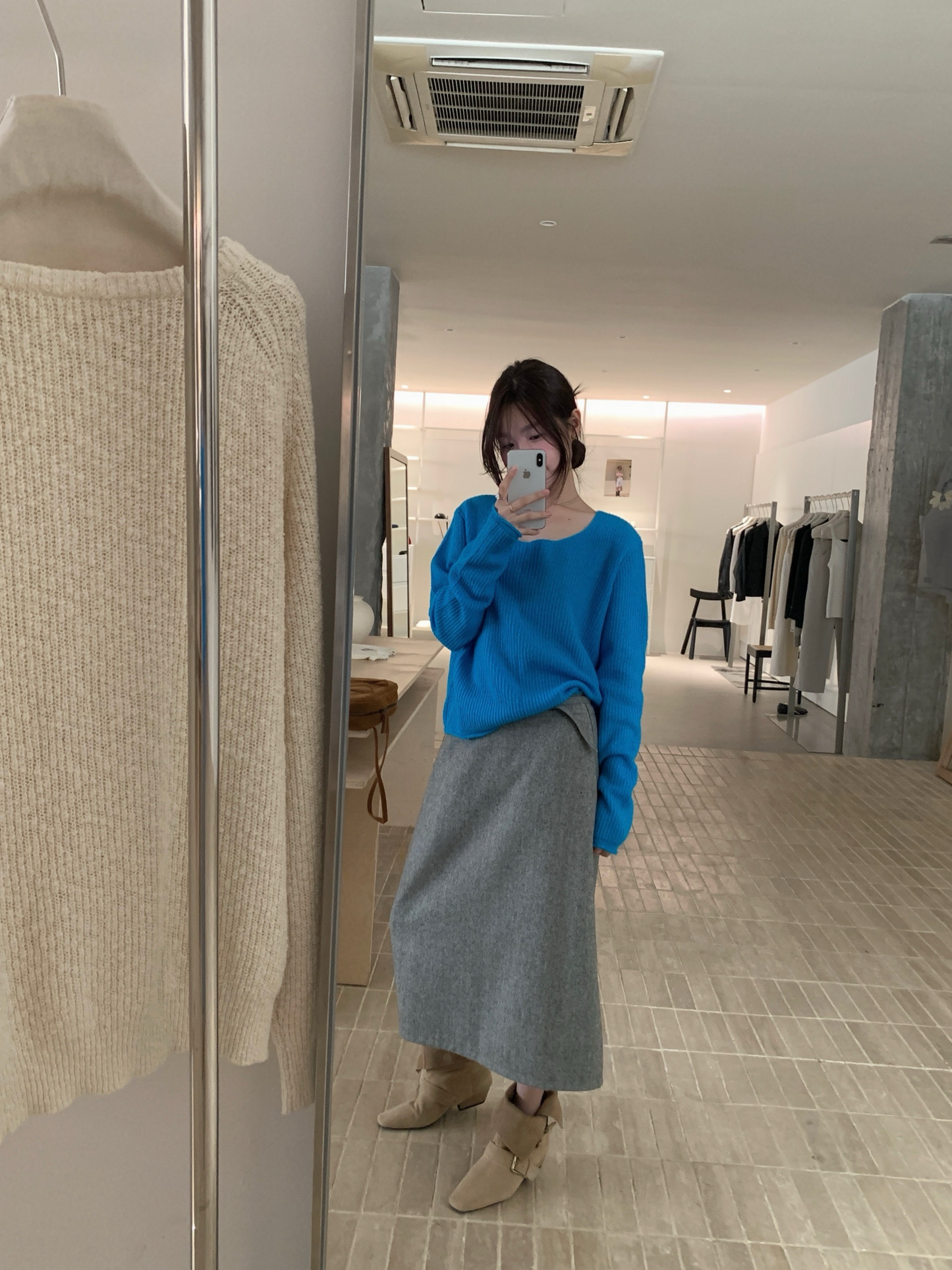 // 卷卷邊直坑紋14色短款NT