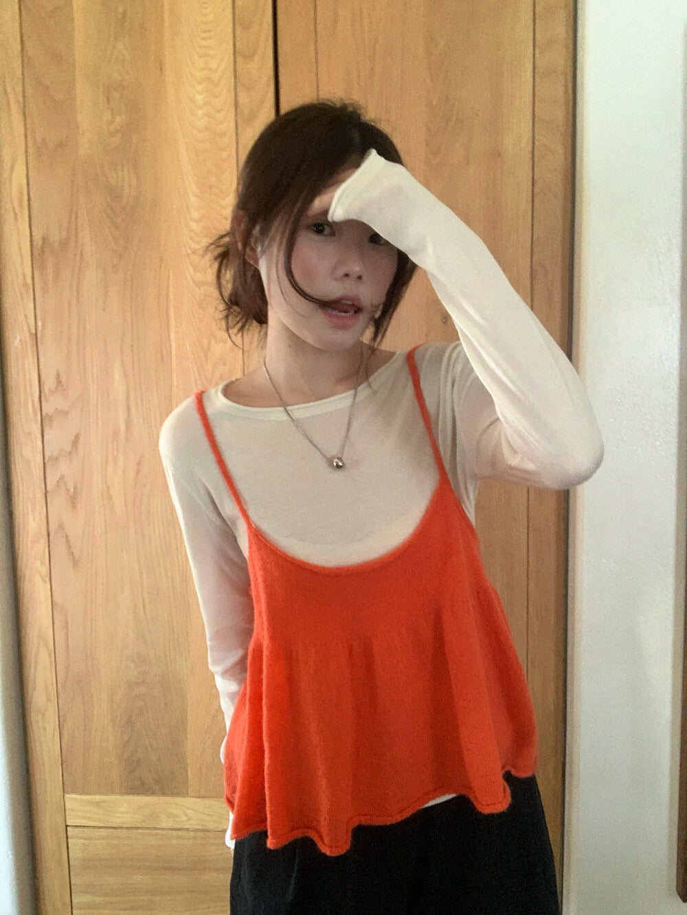 // 春季疊穿必備小吊帶+打底TEE套裝