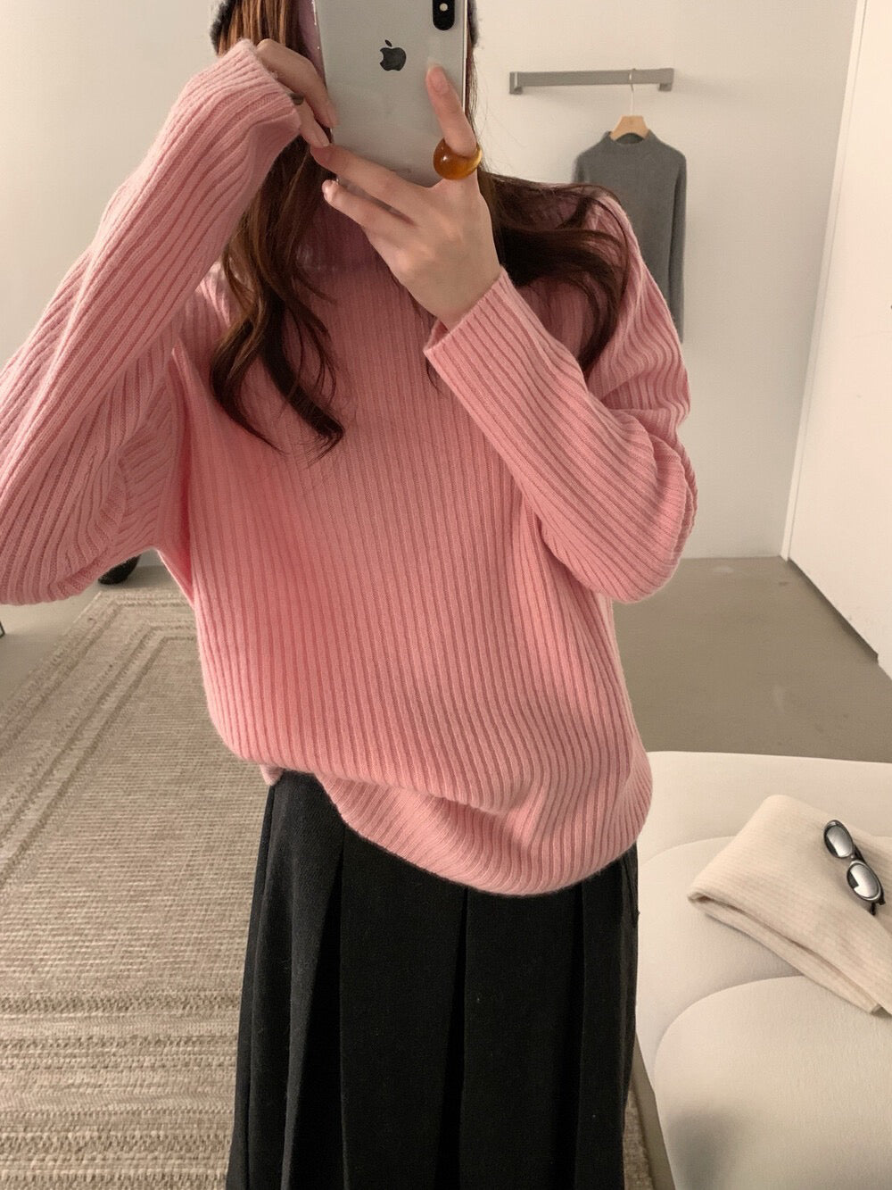 // 100%羊毛軟糯親膚半領坑紋NT