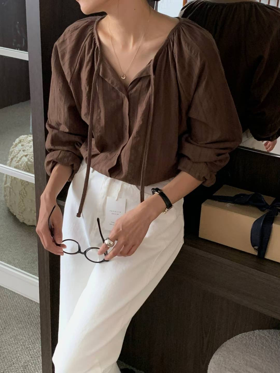 // 暗紋理可綁帶開鈕BL