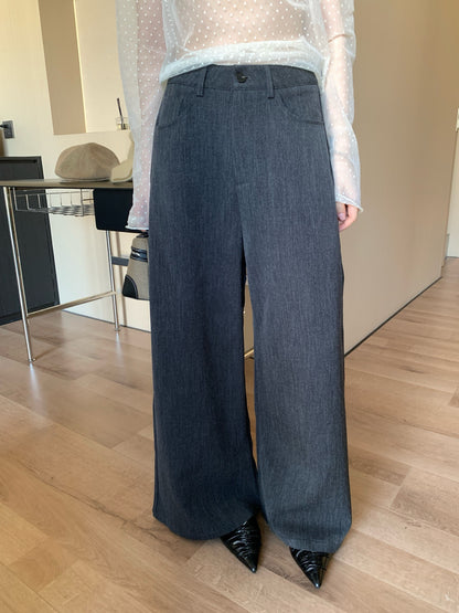 // 簡約淨版挺身全長西褲