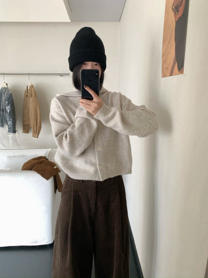 // 30%羊毛軟糯排扣連帽外套