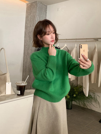 // 10%angora半領16色套頭NT