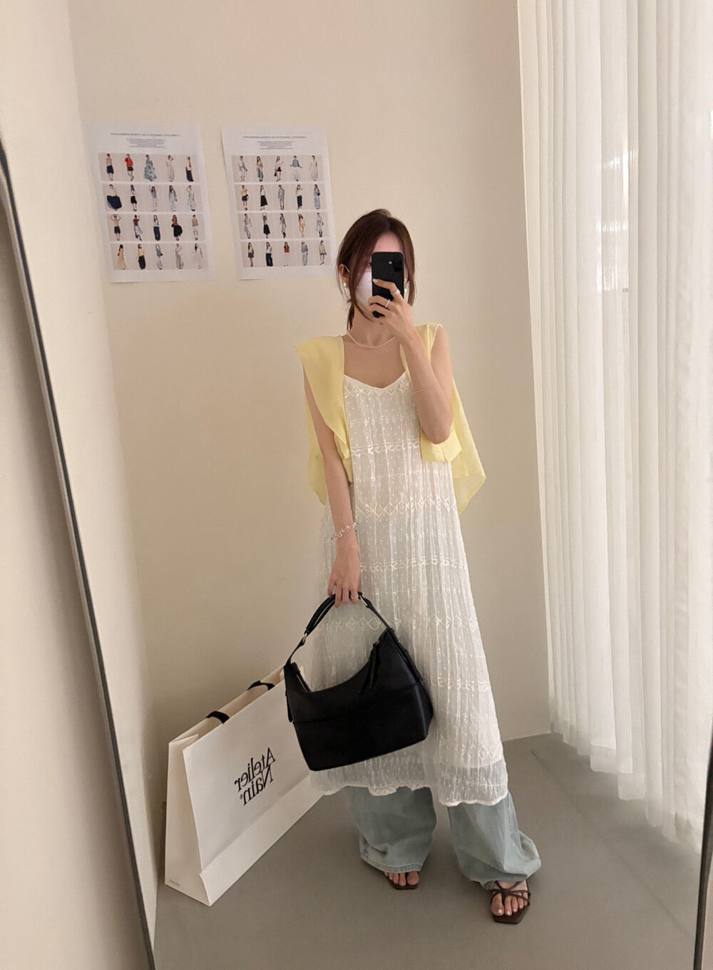// 可單穿美美刺繡lace吊帶OPS
