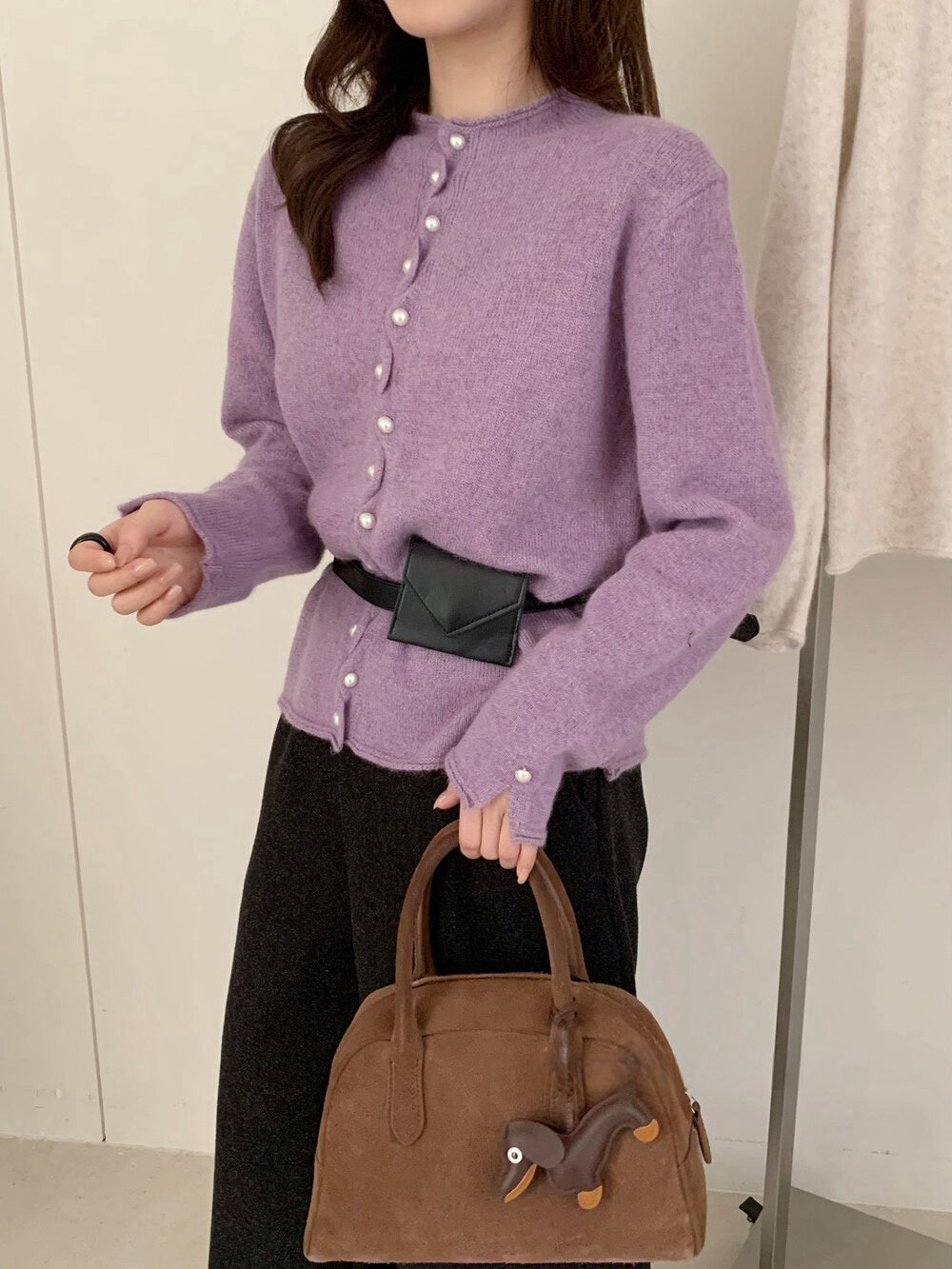 // 小心思波浪珍珠鈕軟糯CD