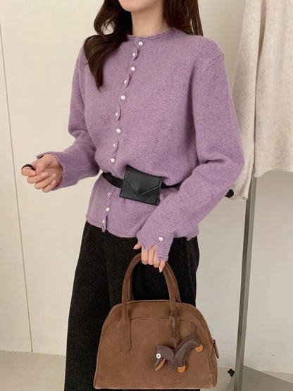 // 小心思波浪珍珠鈕軟糯CD