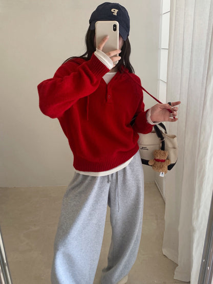 // 100%wool半鈕扣連帽NT