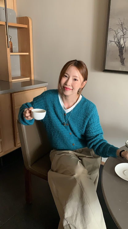 // 復古肌理感鏤空12%wool CD