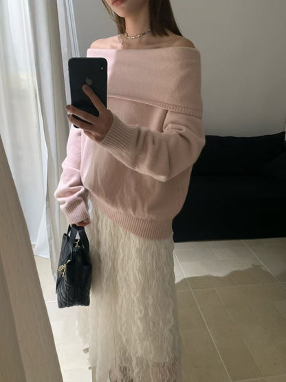 // 溫柔小性感一字領親膚NT