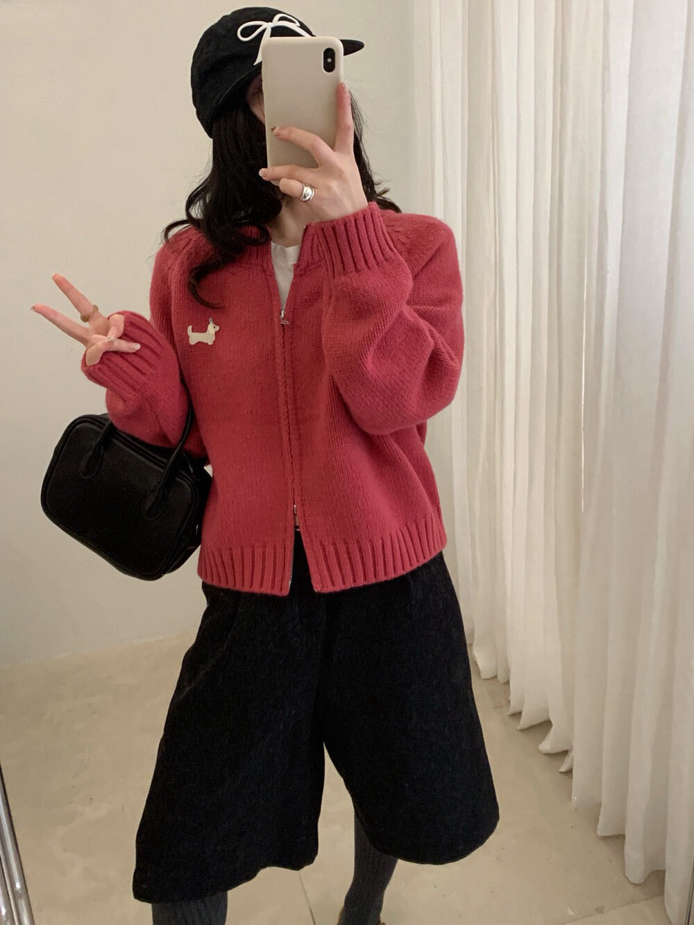 // 可愛動物刺繡上下拉鍊CD