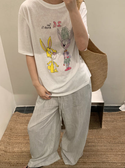 // 可愛卡通印花短袖TEE