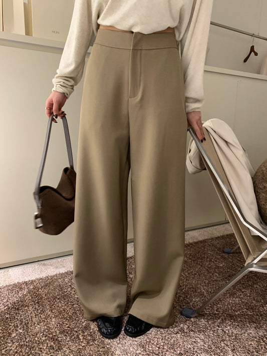 (現貨) // 超顯腿直光版垂感西褲