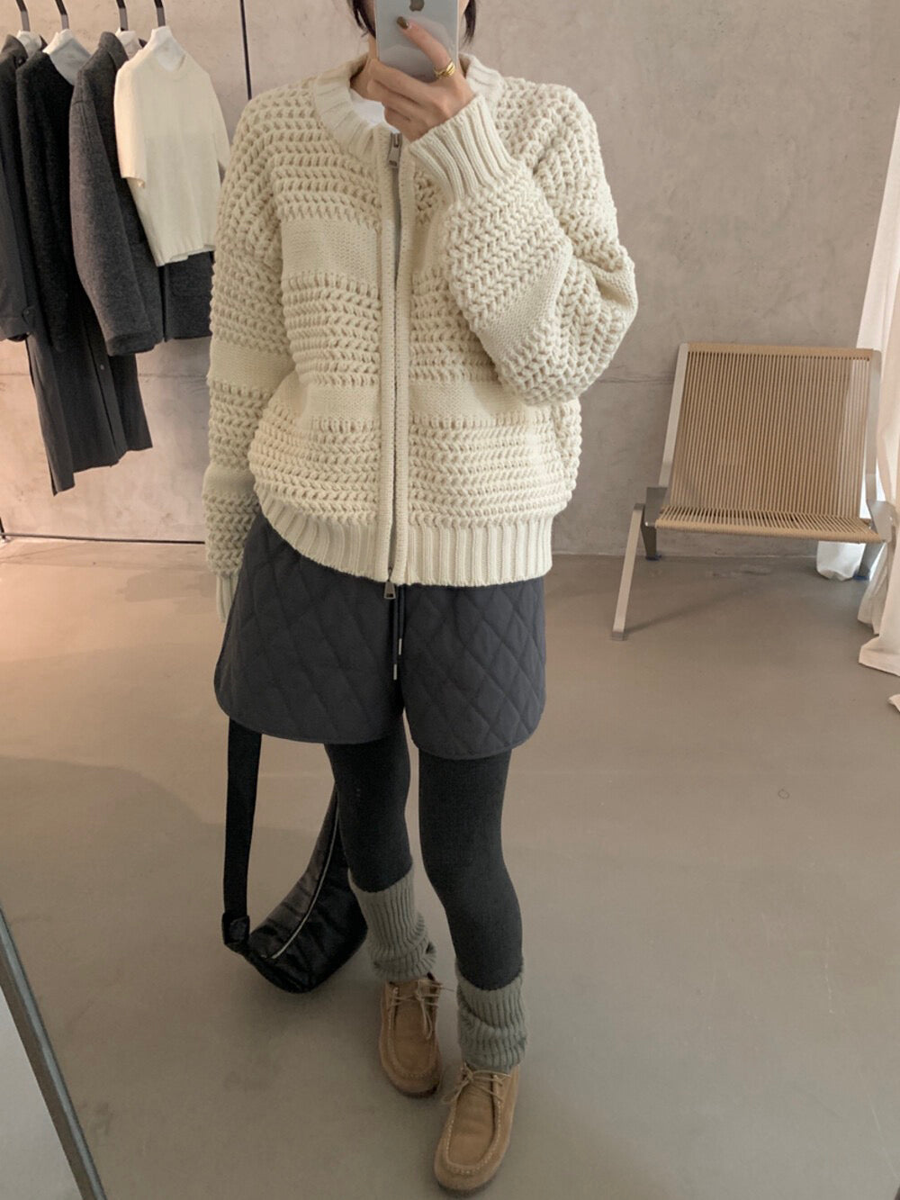 // 粗棒針特別織紋拉鍊CD