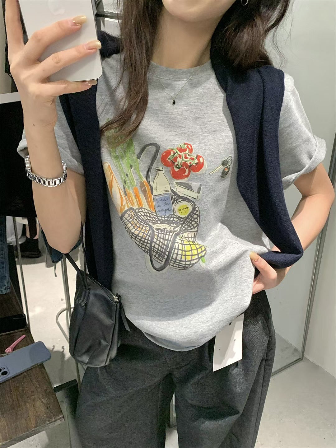 // 可愛購物袋圖案TEE