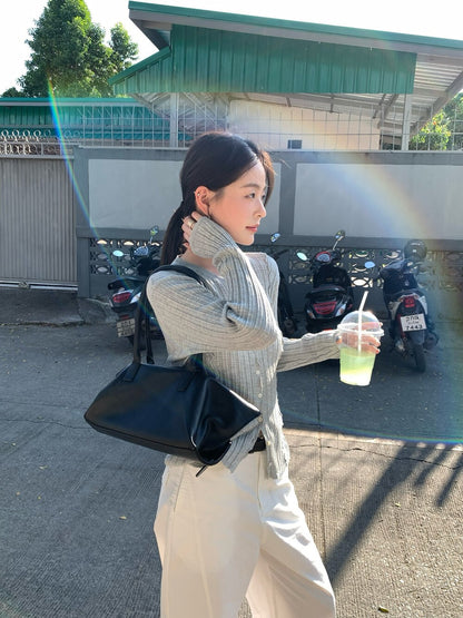 🪗 糖果色系直紋花邊薄針織外套