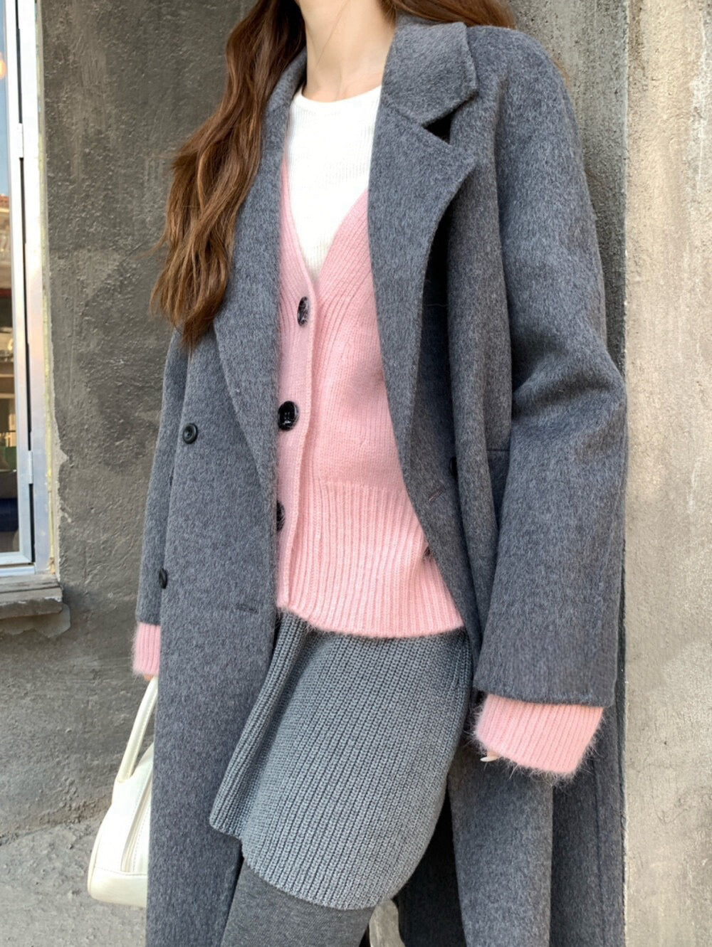 // 10%駱駝絨+90%羊毛超高質法式雙排扣手工外套