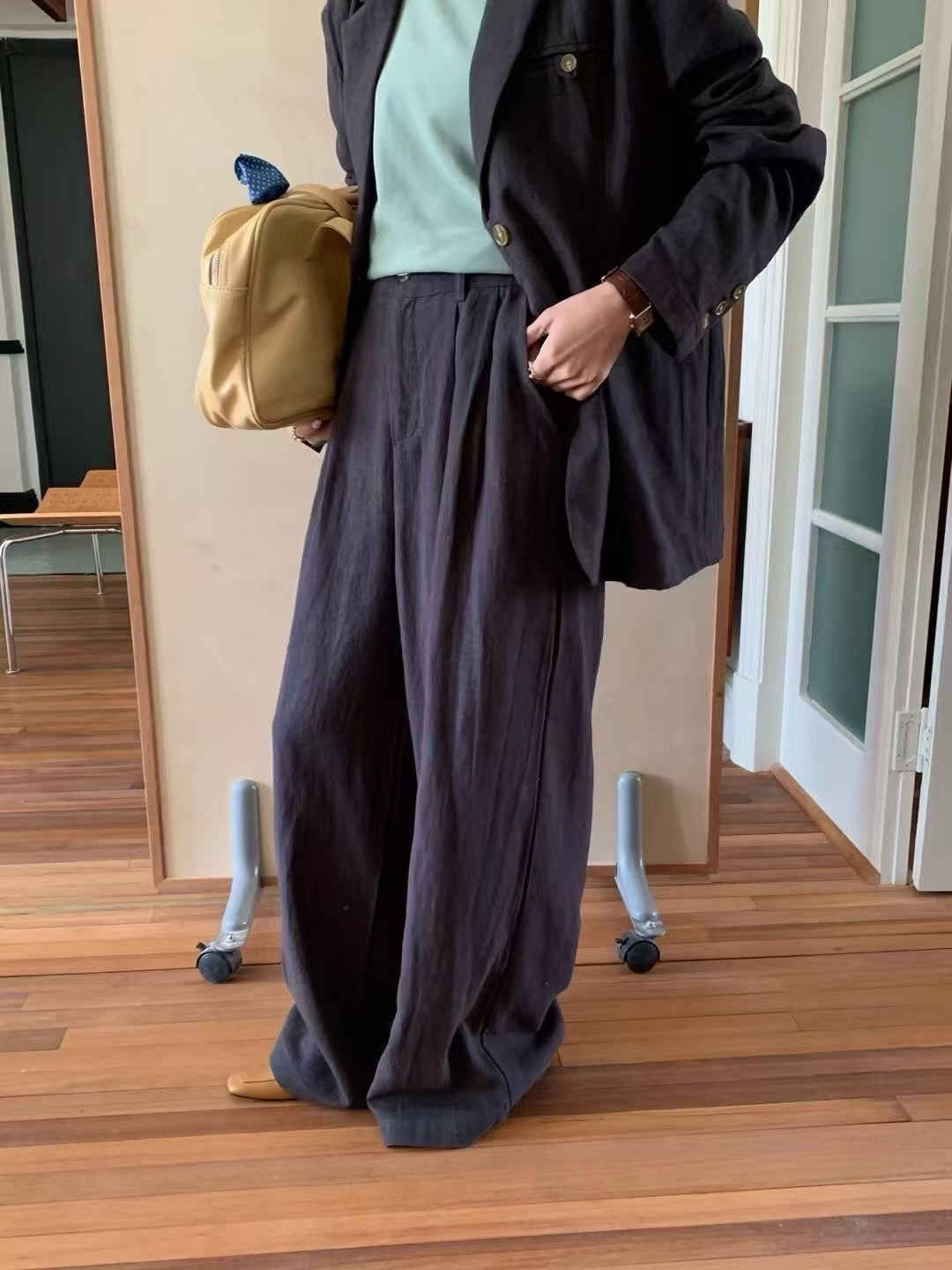 // 性價比超高棉麻西裝套裝