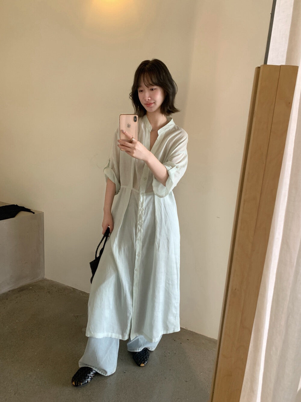 // 天絲麻疊穿造型必備恤衫OPS