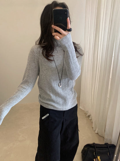 // 6%羊毛肌理感堆堆領上衣