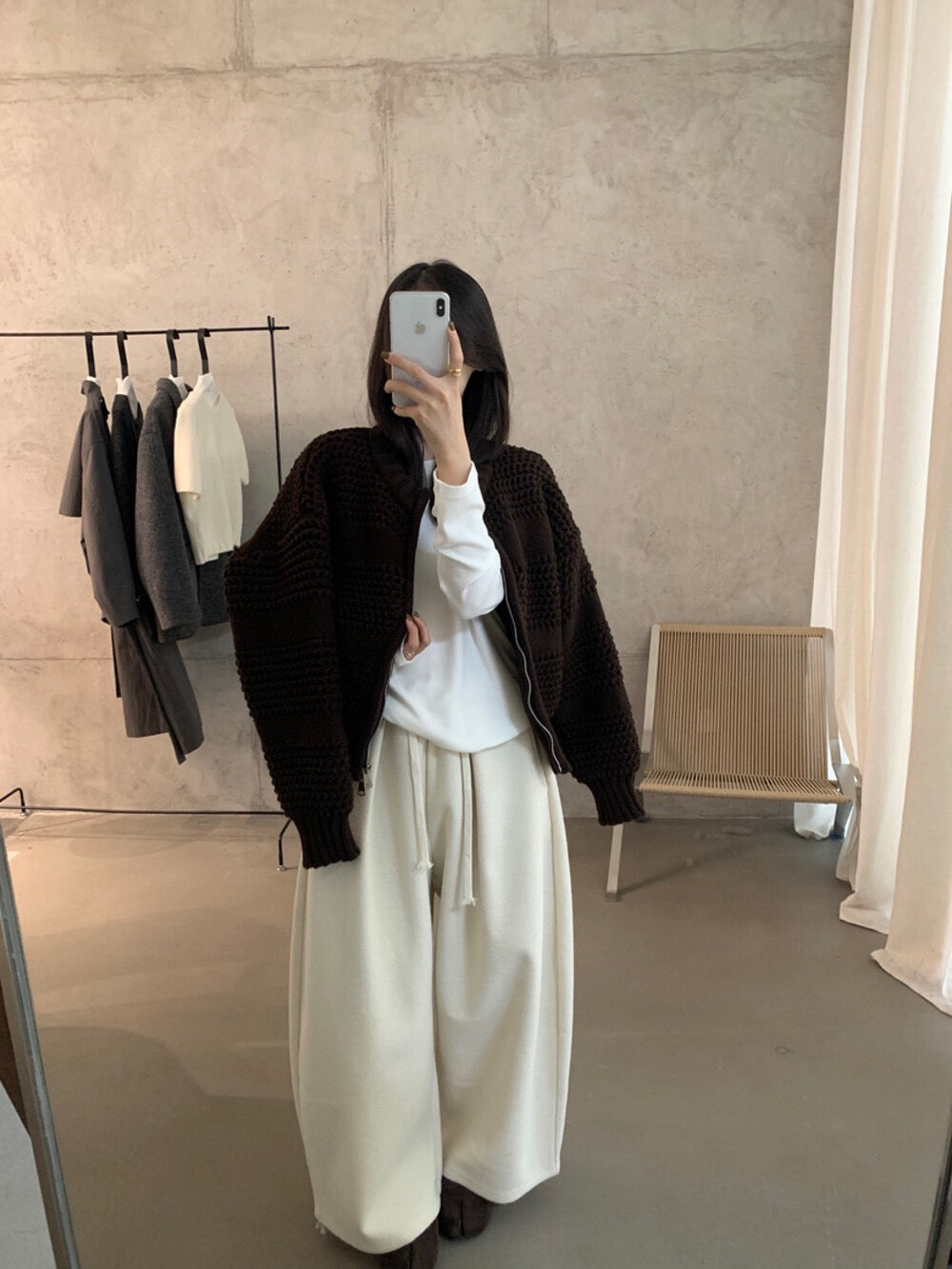 // 粗棒針特別織紋拉鍊CD