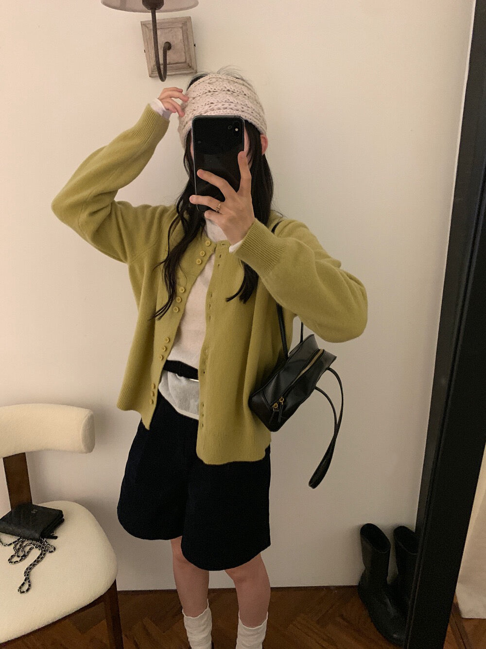 // 設計感特別鈕扣設計100%wool靚色CD