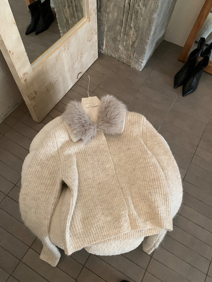 // 20%羊毛高質可拆毛毛領CD