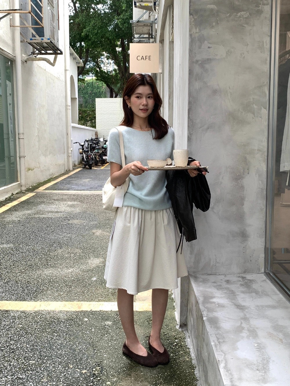 B50 / 必入！顏色極美薄款羊毛拉絨短袖針織上衣(95%wool+5%cashmere)
