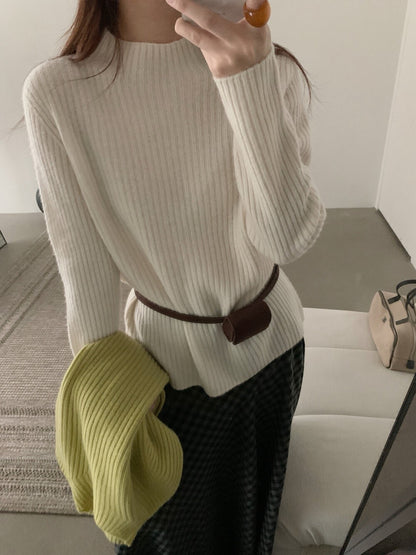 // 100%羊毛軟糯親膚半領坑紋NT