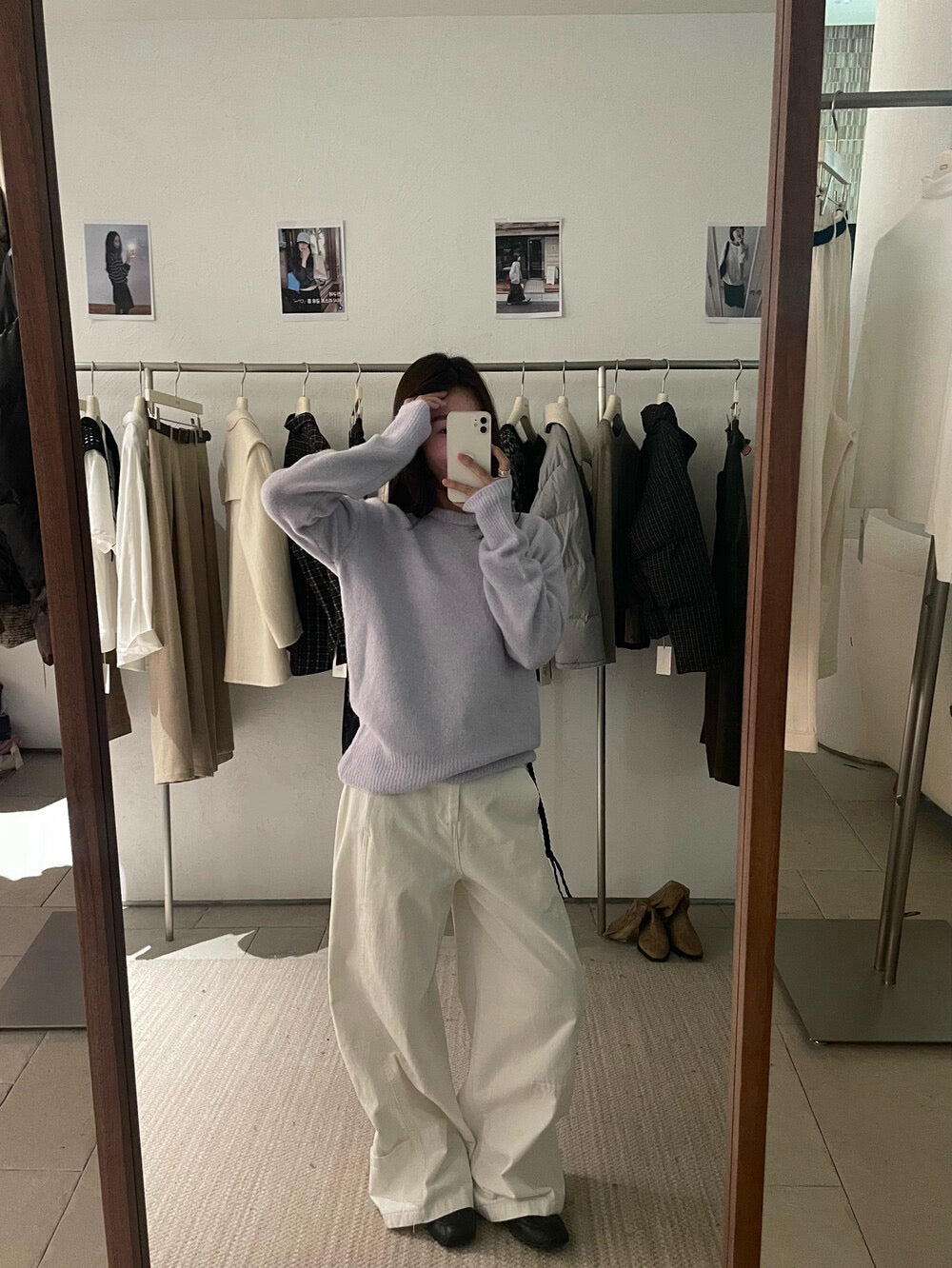 // 軟糯感糖果色系圓領毛衣