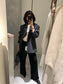 // 經典格紋口袋西裝外套