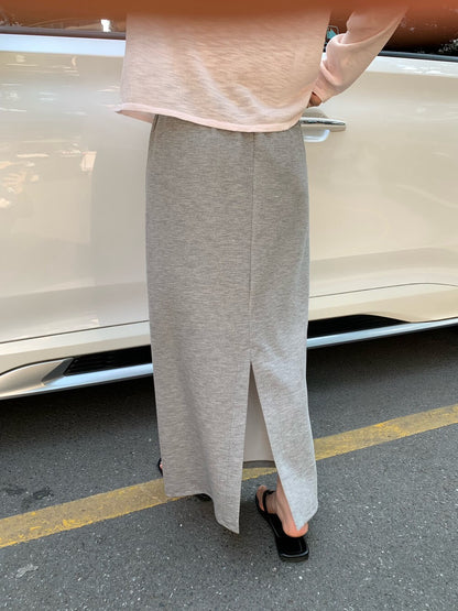 // 簡約慵懶後開叉彈性SK