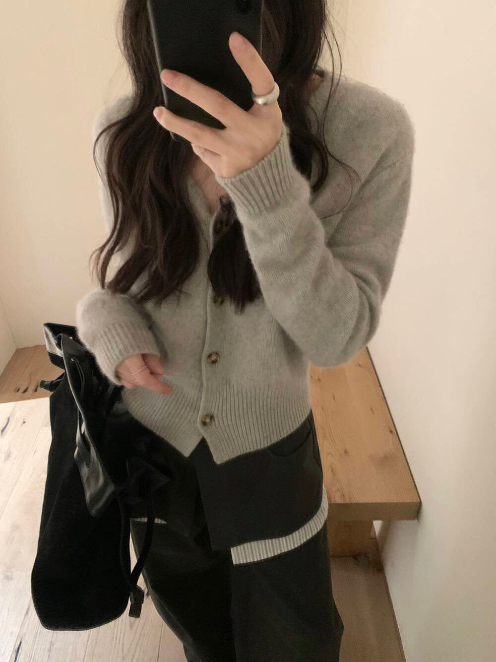 // 40%wool高品質v領開胸CD