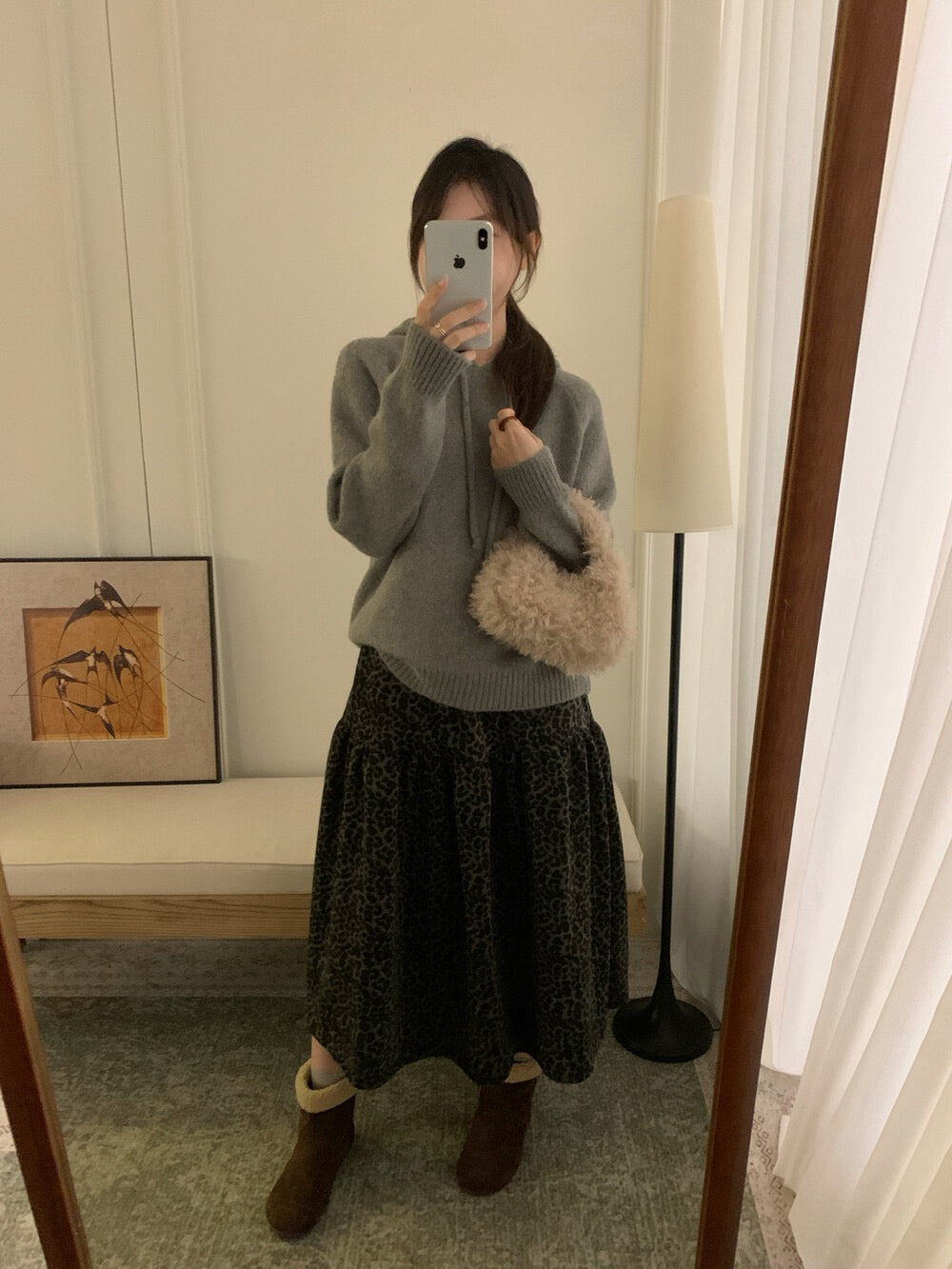 // 6%兔毛溫柔感連帽毛衣