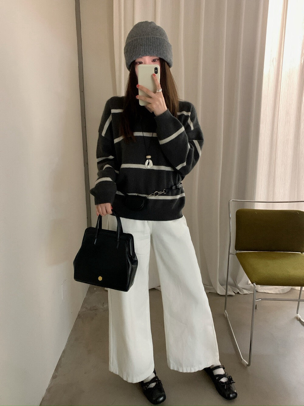 // 高質料6色raccoon柔軟V領毛衣