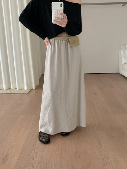 // 垂感肌理感微A顯瘦SK