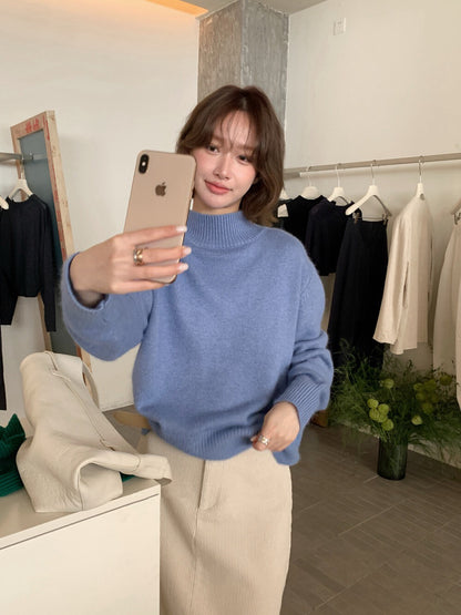 // 10%angora半領16色套頭NT