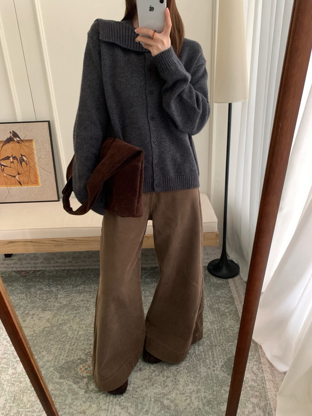 // 30%raccoon特別領口排扣毛衣