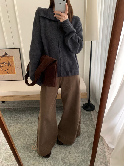 // 30%raccoon特別領口排扣毛衣