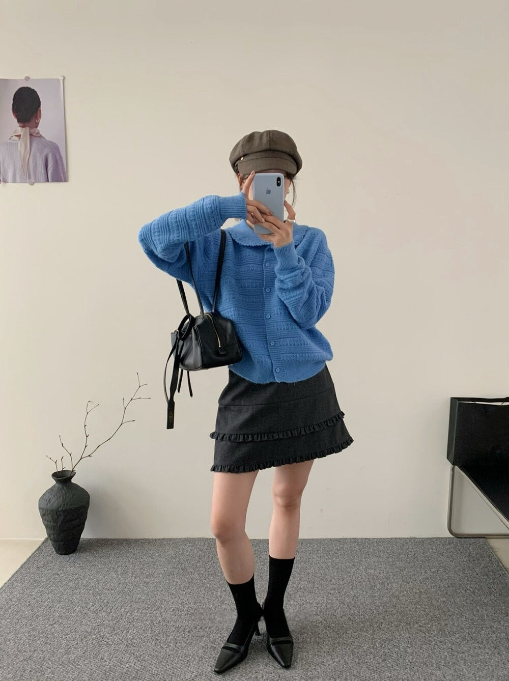 // 超精緻鈎花邊圓翻領特別織紋CD