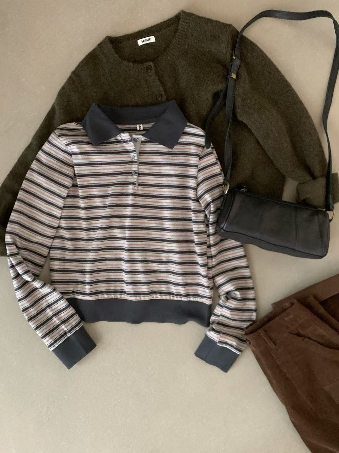 // 100%棉質拼間polo TEE